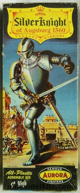 Aurora 1/8 Silver Knight of Augsburg 1560 Valiant Warriors - Crown Issue, K1-98 plastic model kit